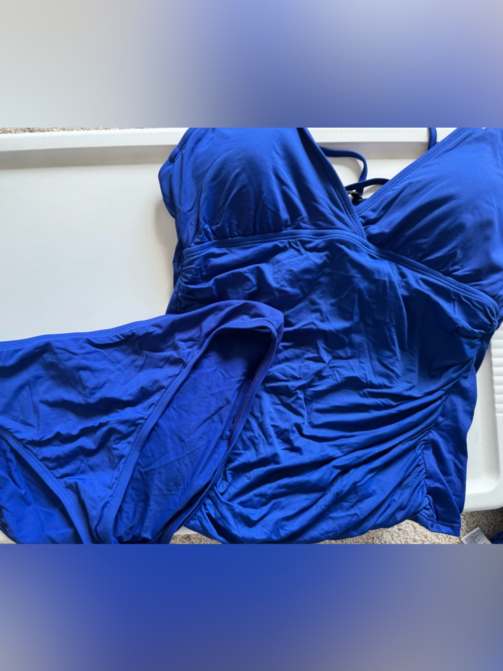 Carmen Marc Valvo Electric Blue Swimwear